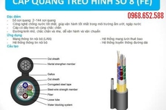 Cáp quang treo 8 sợi- 8 fo,Cáp viễn thông 8 fo chính hãng