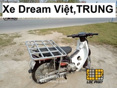 Giá chở hàng xe Dream, drim, rim Việt, loại trung 60x60cm