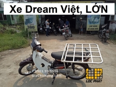Giá chở hàng xe Dream, drim, rim Việt, loại lớn 70x70cm
