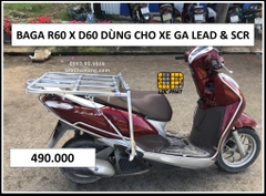 Baga giá chở hàng xe máy Lộc Phát xe Lead, SCR, r60 d60cm