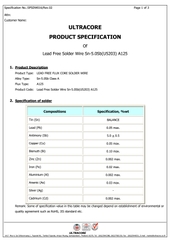 MSDS ULTRACORE