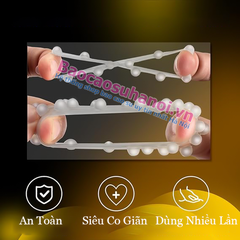 Vòng Silicon Có Bi Màu Trắng Siêu Mềm Chống Tuột