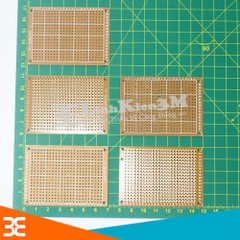 Combo 5 Tấm PCB Phíp Đồng Đục Lỗ 5x7Cm ( nâu ) Hàn mạch thủ công