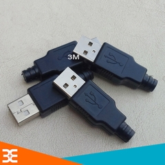 Đầu Jack Cổng USB A Đực 4P + Vỏ