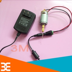 Khoan Mini Siêu Khỏe chế từ Động Cơ 335 và Phụ Kiện V2 ( 01 nguồn 12v-2a, 01 nối nguồn cái, 01 đề nhựa, 01 Đầu Kẹp 2315, Mũi khoan 0.8-1.0-1.2-1.5 mỗi loại 2 chiếc )