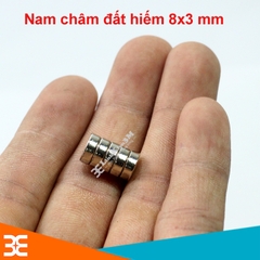 Bộ 5 Viên Nam Châm Đất Hiếm 8x3mm Không Lỗ