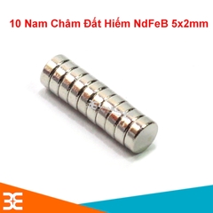 Bộ 10 Viên Nam Châm Đất Hiếm 5x2mm Không Lỗ