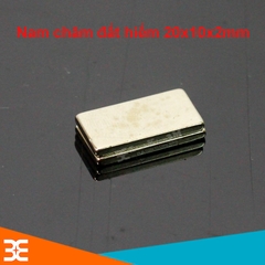 Bộ 2 Viên Nam Châm Đất Hiếm 20x10x2mm