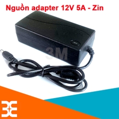Nguồn Adapter 12V-5A 5.5*2.1 MM Zin (BH 06 Tháng)