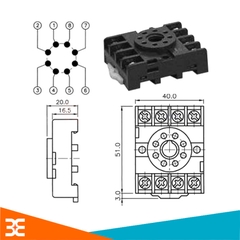 Đế Relay Timer Thời Gian 8 Chân