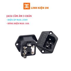 Jack Cắm Âm 3 Chân 220VAC-10A