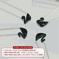 Dây chuyền Thép Titan không gỉ thiên nga đen TN01