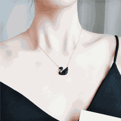 Dây chuyền Thép Titan không gỉ thiên nga đen TN01