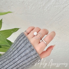 Set 3 nhẫn ngọc trai nhân tạo Mely D106