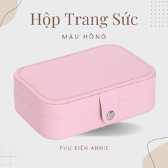 Hộp đựng trang sức phụ kiện du lịch hình vuông nhiều ngăn tiện dụng, hộp nữ trang bọc da sang trọng