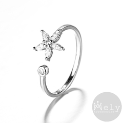 NHẪN HOA PHA LÊ CAO CẤP B40