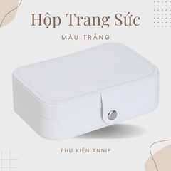 Hộp đựng trang sức phụ kiện du lịch hình vuông nhiều ngăn tiện dụng, hộp nữ trang bọc da sang trọng