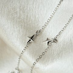 Dây chuyền bạc nữ hình mèo mặt trăng phụ kiện trang sức đẹp B111