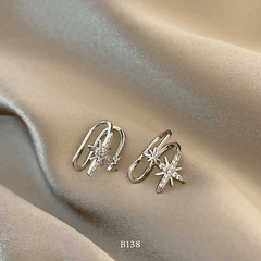 Bông tai vành đình đá ngôi sao B138 (1 Chiếc)