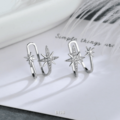 Bông tai vành đình đá ngôi sao B138 (1 Chiếc)