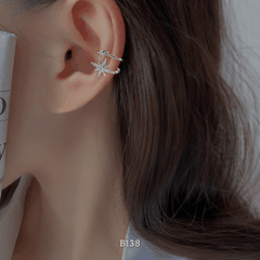Bông tai vành đình đá ngôi sao B138 (1 Chiếc)