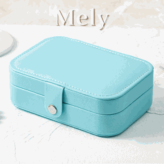 Hộp đựng trang sức phụ kiện du lịch hình vuông nhiều ngăn tiện dụng, hộp nữ trang bọc da sang trọng