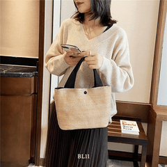 Túi tole cói may thủ công BL11