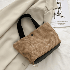 Túi tole cói may thủ công BL11