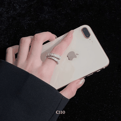 Nhẫn nữ hình rắn nạm đá cao cấp có thể tùy chỉnh size phong cách thời trang cá tính - C110