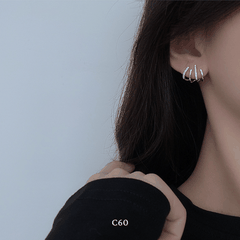 Bông tai nữ ôm vành tai đính đá thời trang cá tính C60