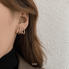 Bông tai nữ ôm vành tai đính đá thời trang cá tính C60