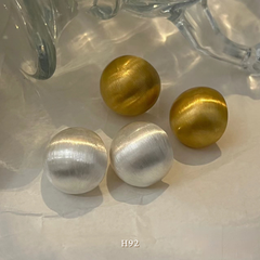 Bông tai hạt châu lớn màu bạc vàng cá tính Mely H92