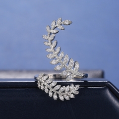 Nhẫn xoắn đính đá cao cấp sang trọng xinh xắn phong cách Hàn Quốc HA73