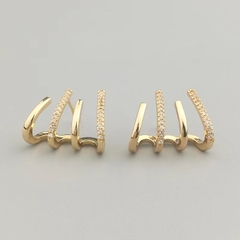 Bông tai nữ ôm vành tai đính đá thời trang cá tính C60