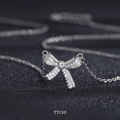 Dây chuyền, Vòng tay, Bông tai đính đá hình nơ TT130