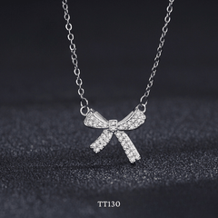 Dây chuyền, Vòng tay, Bông tai đính đá hình nơ TT130