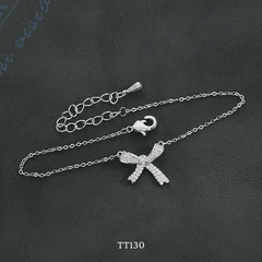 Dây chuyền, Vòng tay, Bông tai đính đá hình nơ TT130