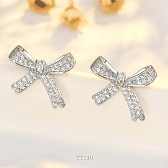 Dây chuyền, Vòng tay, Bông tai đính đá hình nơ TT130