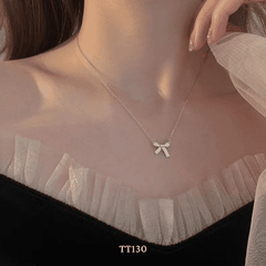 Dây chuyền, Vòng tay, Bông tai đính đá hình nơ TT130