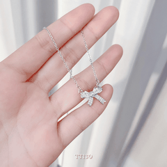 Dây chuyền, Vòng tay, Bông tai đính đá hình nơ TT130