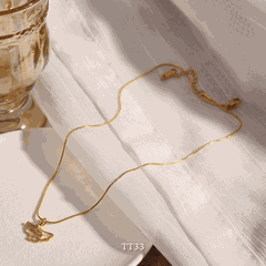 Dây chuyền nữ hình quạt titan không đen gỉ phụ kiện trang sức thời trang TT33