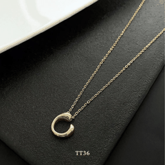 Dây chuyền nữ hình học titan không đen gỉ cá tính thời trang unisex TT36