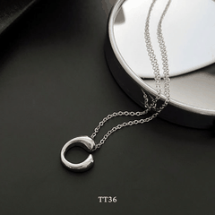 Dây chuyền nữ hình học titan không đen gỉ cá tính thời trang unisex TT36