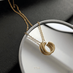 Dây chuyền nữ hình học titan không đen gỉ cá tính thời trang unisex TT36