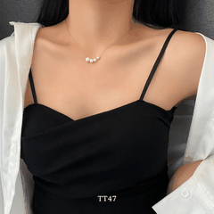 Dây chuyền nữ hạt ngọc trai nhân tạo phong cách thanh lịch tiểu thư TT47