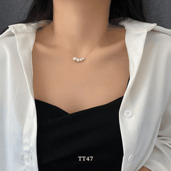 Dây chuyền nữ hạt ngọc trai nhân tạo phong cách thanh lịch tiểu thư TT47