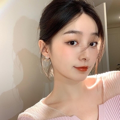 Bông tai nơ đính đá chuôi bạc 925 cao cấp kiểu dáng nhỏ xinh dể thương phong cách Hàn Quốc VV42