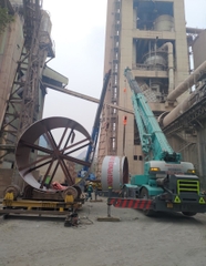 Thay thế vỏ lò cho nhà máy xi măng Quang Sơn