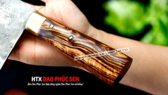 Dao chặt gà sắc bén -Thép nhíp ô tô - Cán cẩm khâu đồng - N09D