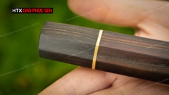 Cán dao Nhật bát giác gỗ mun- CN03